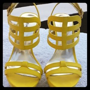 Bebe yellow heels